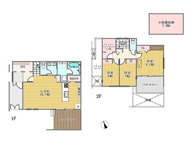 【A区画参考プラン間取り図】3LDK 97.49m2 3880万円