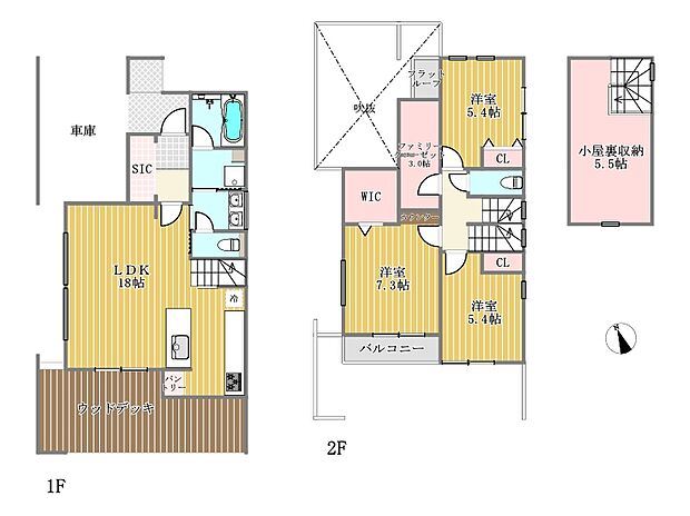 【F区画参考プラン間取り図】3LDK 94.4m2 3780万円