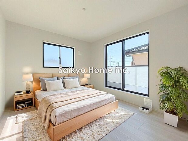 【居室】明るく開放感のある洋室。十分にお一人で快適に過ごせる空間となっております。趣味や勉強などに励めます。
※家具等はCG加工しております。