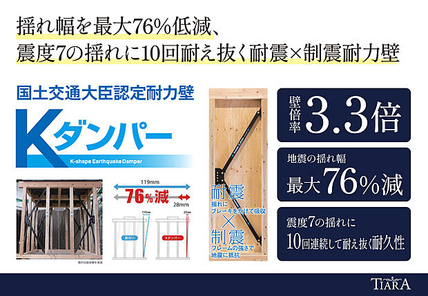 【【Kダンパー】】耐震+制震で安心!Kダンパー採用!
