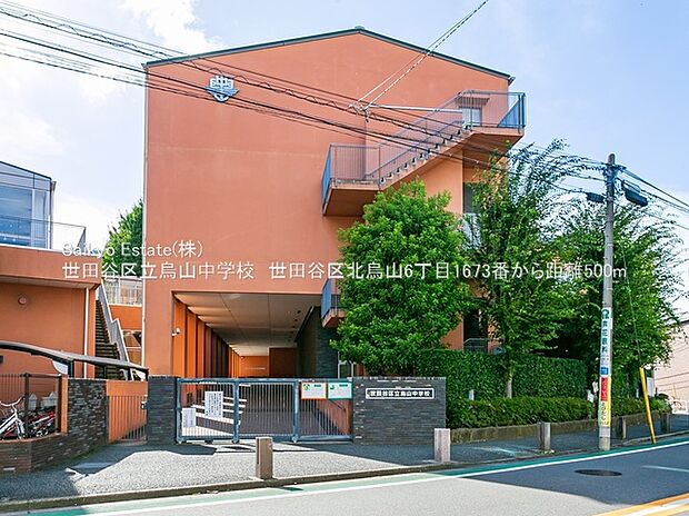 世田谷区立烏山中学校（約500m）