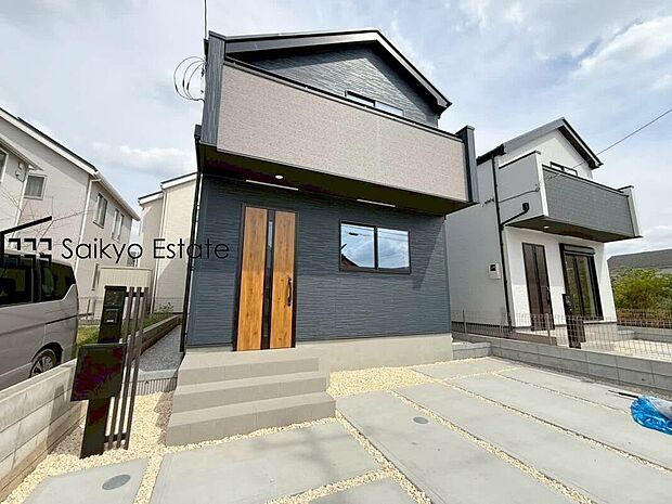 【外観】ZEH水準の省エネ住宅!LDKゆとりの15帖!2面採光で風通しの良い居室が3部屋!全居室収納完備!1階水回り集中のスタンダードプラン!