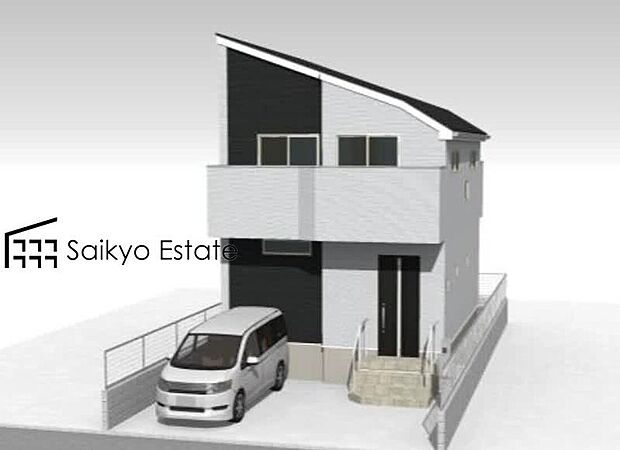 【外観完成予想図】小学校まで徒歩約9分、中学校まで徒歩約7分でお子様が無理なく通える距離です。保育園や幼稚園も近くに多数あり、子育てファミリーには嬉しい環境です!