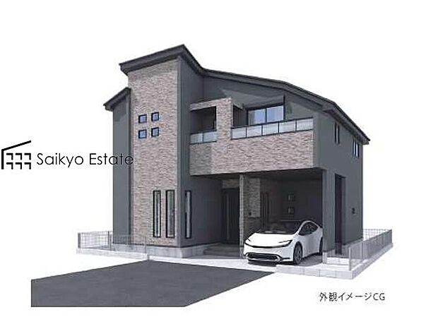 【完成予想図】交通量の少ない前面道路ですので、小さなお子様がおられるご家庭でも安心してお住まいいただけます。