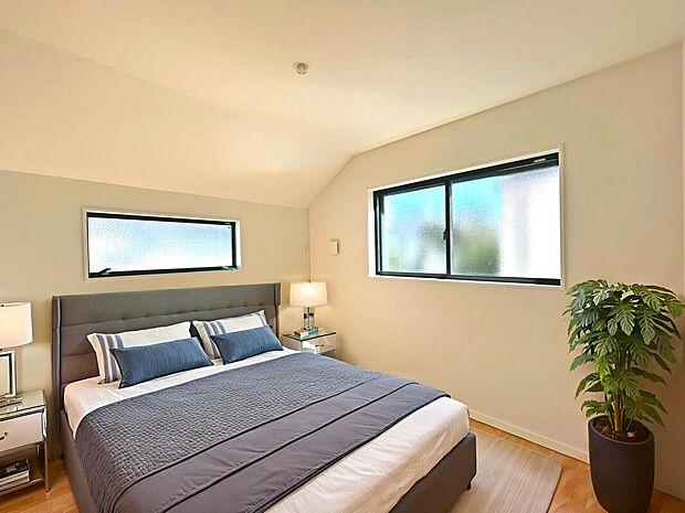 【Room：6帖】
全室2面採光、全居室収納付き。さらに全室5.25帖以上で個人の空間もゆとりがあって暮らしやすい造り。
本画像はCGで作成しております。