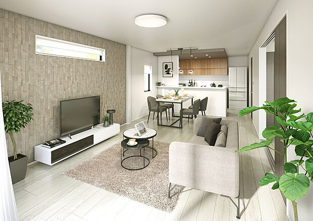 【【建物プラン例:LDK】】構造躯体の倒壊等防止/損傷防止の双方で耐震等級3を標準仕様とし、繰り返す地震や台風をはじめ、災害から家族と暮らしを守ります。
建物面積:79m2|建物参考価格:2000万円