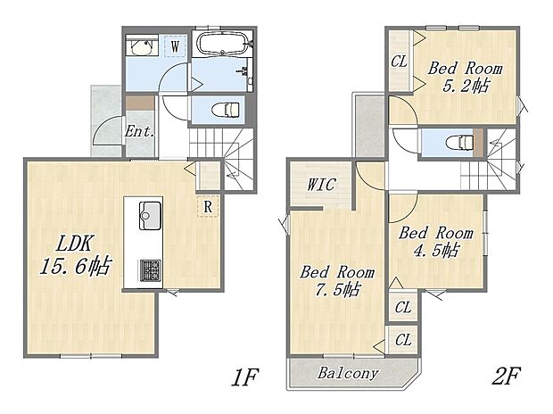 【【参考プラン】】3LDK+WIC+Pantry+カースペース
建物参考価格:1403万円
建物面積:81.14m2