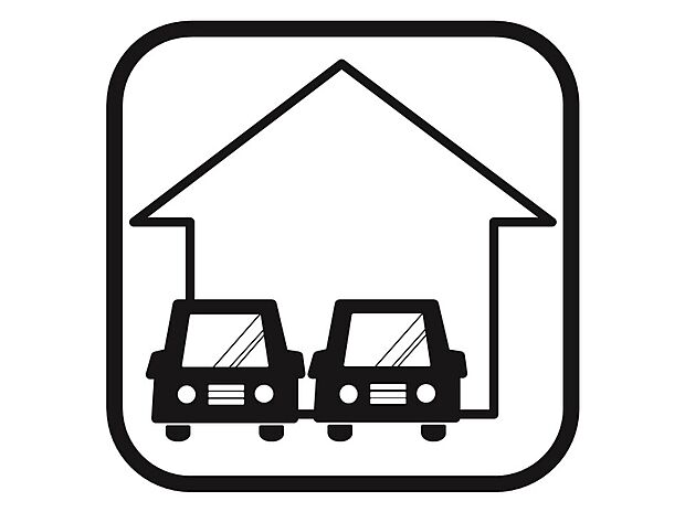 【【駐車2台可能】】駐車スペースが車2台分あります！車だけでなく、自転車やバイクも置けます。（車種による）