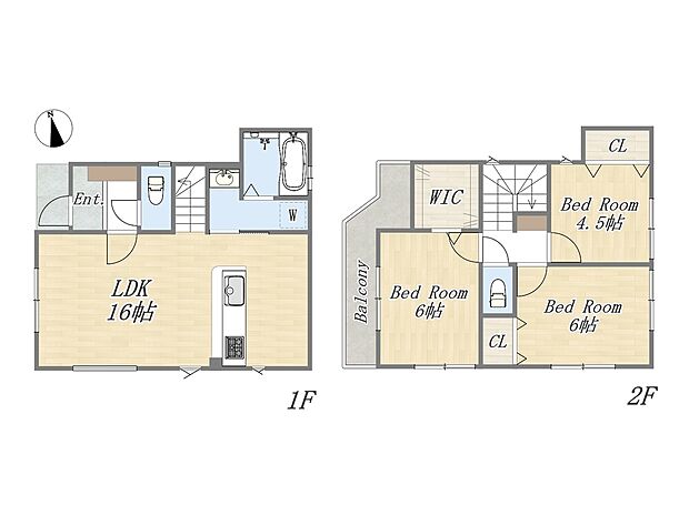 【【参考プラン:13号地】】Plan:3LDK+WIC+カースペース|建物参考価格:2000万円|建物面積:79.48m2