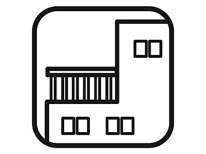 【ルーフバルコニー：2号棟】