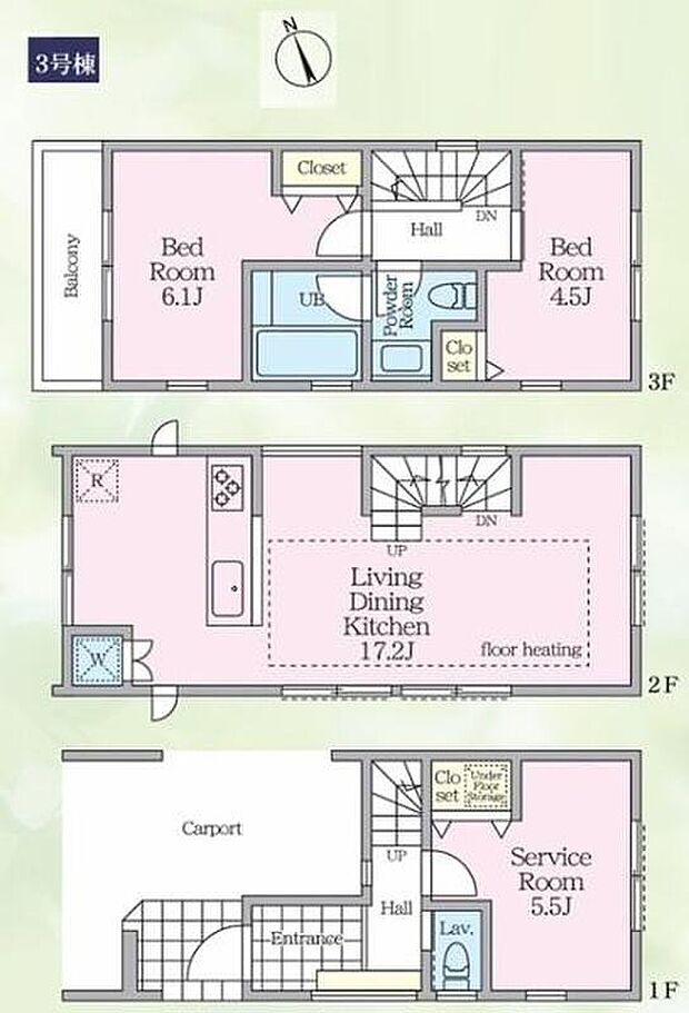 【2SLDK】《間取り》■リビング中心の新生活。光を取り入れる開放的な設計で居心地の良い時間を演出します。