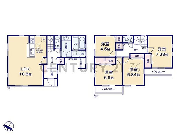 【4LDK】便利なカウンターキッチン