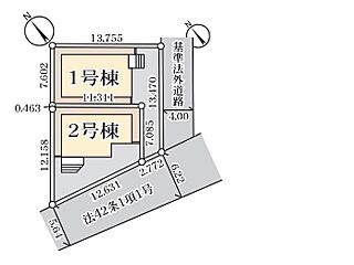 市川市宮久保１丁目　新築一戸建て　全２棟　小・中学校徒歩圏内で通学安心のお家(28976348) その他