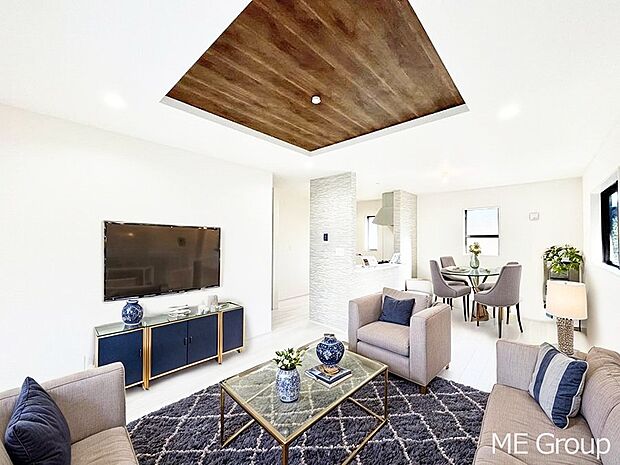 落ち着いた雰囲気のＬＤＫは家族みんなの快適空間※家具はCGです