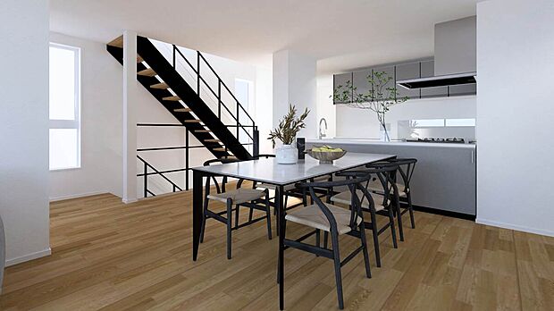 2階LDK 完成予想CG ※家具は含まれません