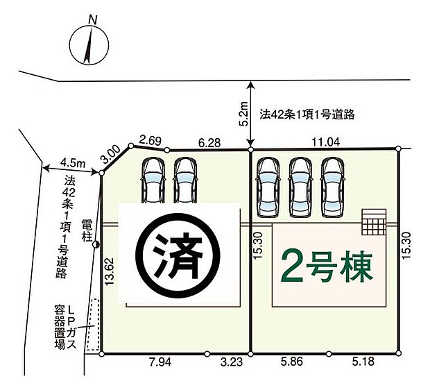 号棟・車種により、並列２～３台駐車可能です♪ご家族分の自転車を停めたり、来客時にも安心です。