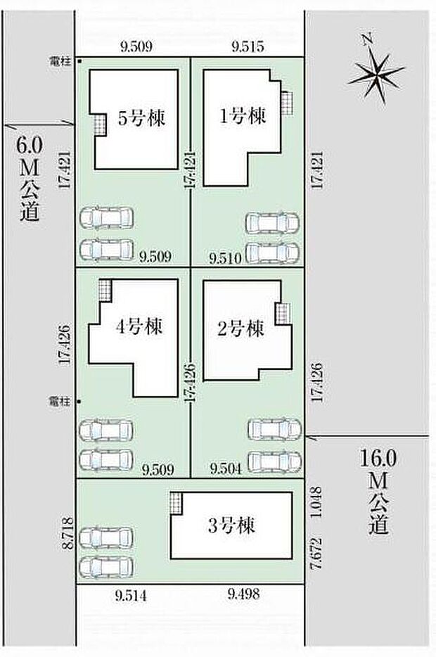 カースペース２台分確保可能なゆとりの敷地。セカンドカーをお持ちの方はもちろん、来客用や駐輪スペースなどにも使えます♪