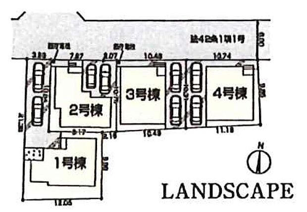 全棟敷地110平米超え!カースペース2台分確保!土地区画整理地内につき、きれいに整備された街並みです。