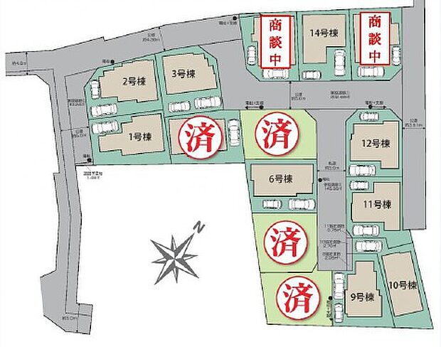 大型の分譲地ですので、キレイに整備された新しい街となります。新生活のスタートにもオススメです。全棟敷地３３坪超え！カースペース１～２台分！周辺は第一種低層住居専用地域で落ち着いた住環境です。
