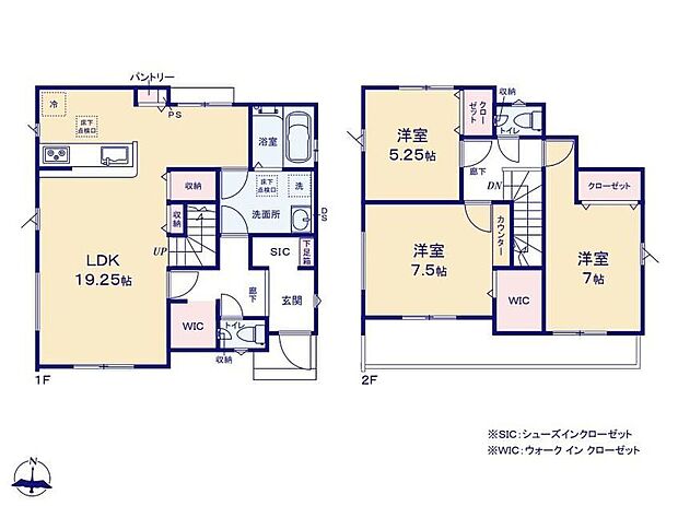 (1号棟)、3LDK、土地面積167m2、建物面積102.26m2