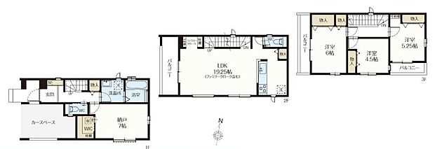 (A号棟)、3LDK+S、土地面積77.56m2、建物面積118.51m2