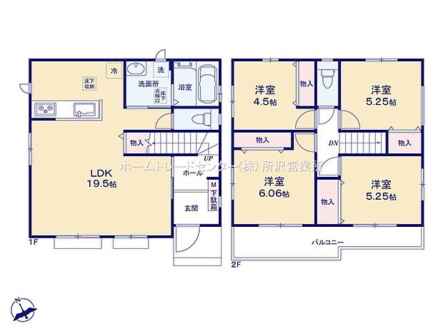 【4LDK】☆敷地を有効活用できる整形地☆
南面に間口を広くとった整形地で敷地を有効活用できます。開口部を多く設けていますので、お部屋のすみずみまで陽射しをたっぷり取り込めます!