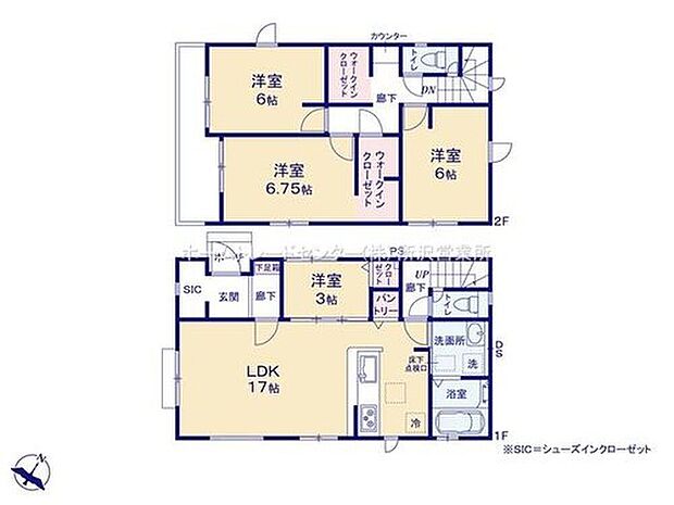 【4LDK】☆リビングスルー階段仕様☆
玄関からリビングを通り抜けて２階へ上がる間取りです。毎日家族が自然と顔を合わせることができコミュニケーションが育まれます。