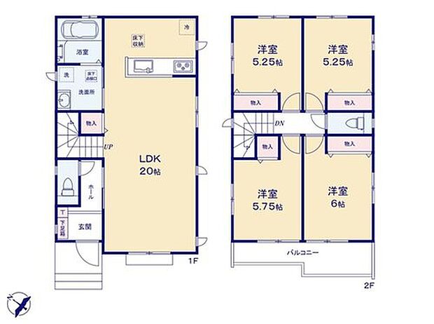 【4LDK】☆家族が繋がるリビングイン階段☆
家族のコミュニケーションがさりげなく深まります。お子様の帰宅もすぐわかりますね♪