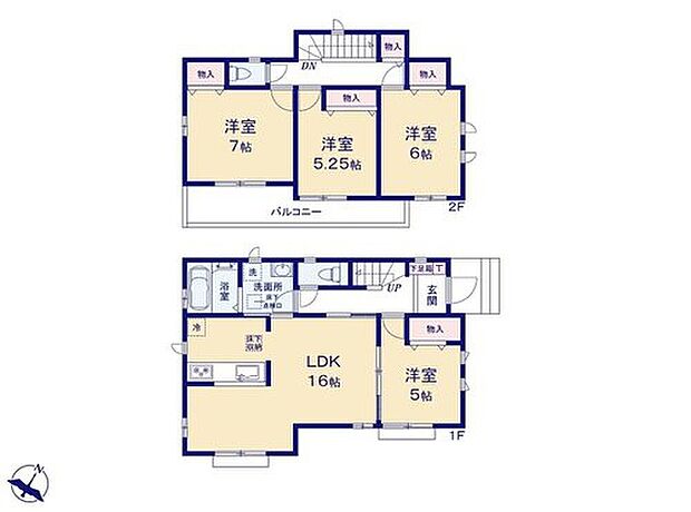 【4LDK】☆全居室南東向き☆
３９坪の整形地を活かして、全居室を南東向きに配置！大きな窓から日差しをたっぷり取り込めます♪どのお部屋でも気持ちよくお過ごしいただけます♪