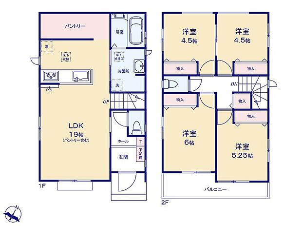 【4LDK】☆大きなパントリー☆
ミネラルウォーターや調味料などの置き場所に最適です♪普段使わない調理器具の収納にも便利です。