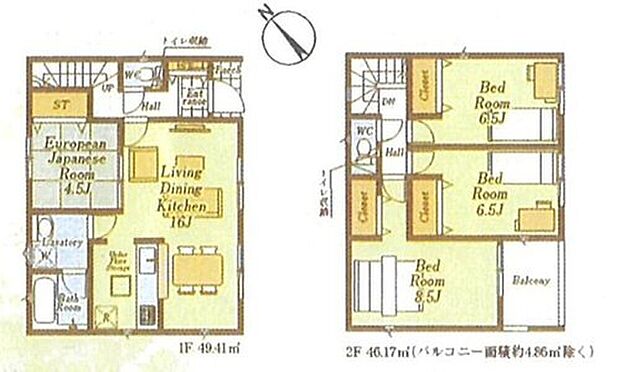 【4LDK】☆水廻り集中設計で家事時短☆
水廻りを集約させた効率的でストレスのない家事動線！スムーズに家事が捗ることで、団らんタイムがますます充実しそうです♪