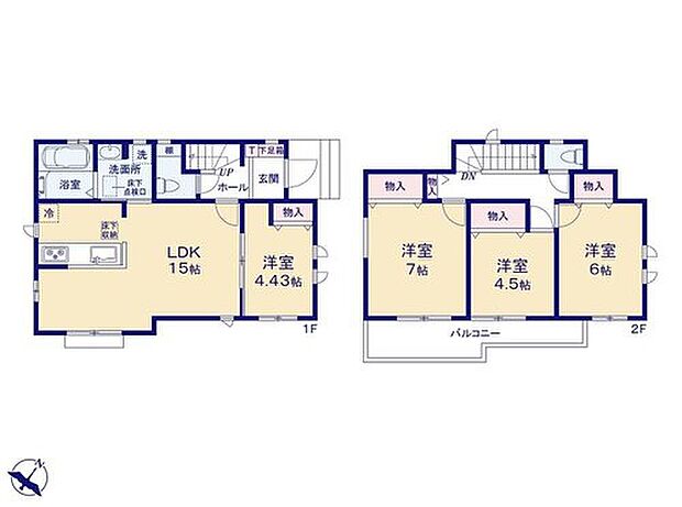 【4LDK】☆全居室南東向き☆
お陽さまの光と、さわやかな風を、たっぷりとりこめます。室内はいつも明るい印象なので、気持ちの良い朝を迎えられます。毎日の生活も明るくなりそうです。