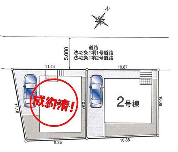 【全体区画図】カースペース１台分ございます。穏やかな時が流れる落ち着いた住環境の低層住宅地です♪