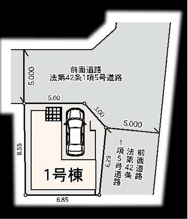 【全体区画図】開放感のある角地で通風良好な住宅♪自然の風をたっぷり取り込め、風の通りの良い快適な住宅です。