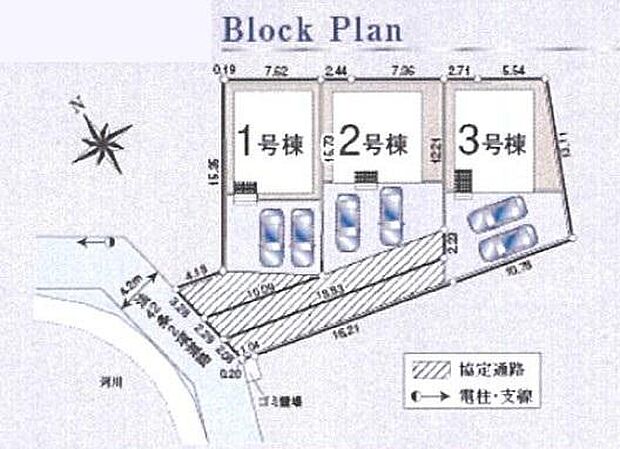 【全体区画図】カースペース並列２台分！ご夫婦でお車を所有することができますね。周辺は第一種低層住居専用地域で落ち着いた住環境です♪