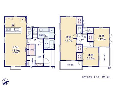☆ウォークスルークローゼット＆土間収納☆
外出時に必要なアウターやカバン類を一か所にまとめて収納できる便利なウォークスルークローゼット。土間収納はベビーカーや雨具、ゴルフバッグなどの収納に便利です。 