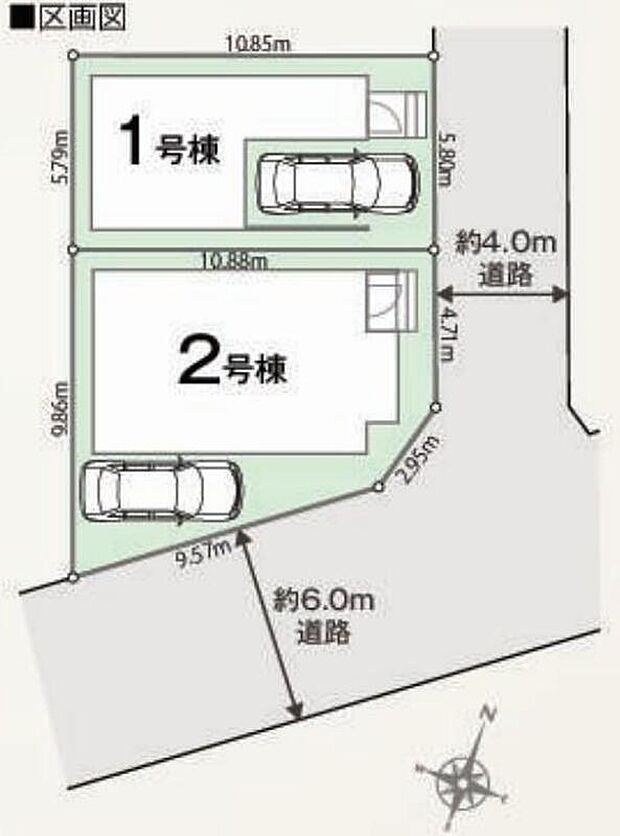 【全体区画図】開放感のある立地です♪小学校や、お買い物施設が徒歩圏内に揃う、暮らしやすい環境です。