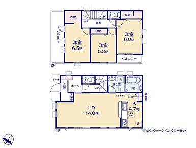 ☆全居室南東向き☆
全居室に収納を完備しています！主寝室となる６．５帖洋室はWIC付き！２階居室はダブルバルコニーを採用し、陽射しをたっぷり取り込む工夫をしました。 