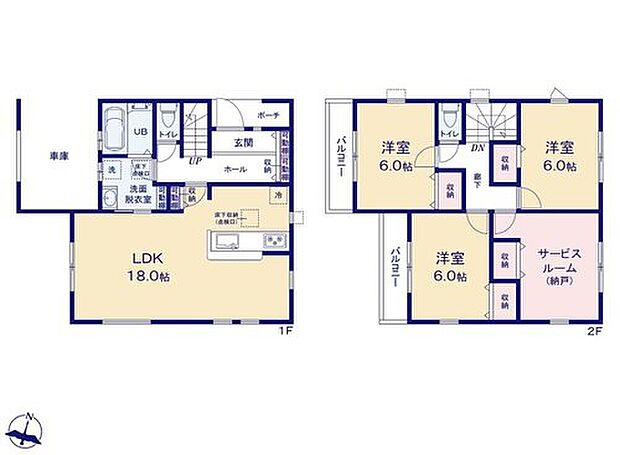 【3LDK+S】☆自由度のある納戸付き☆
２階納戸は、二面採光、収納完備しております。テレワークやスタディコーナーとして活用していただけます。ライフスタイルに合わせて柔軟にお使いいただけるスペースです♪