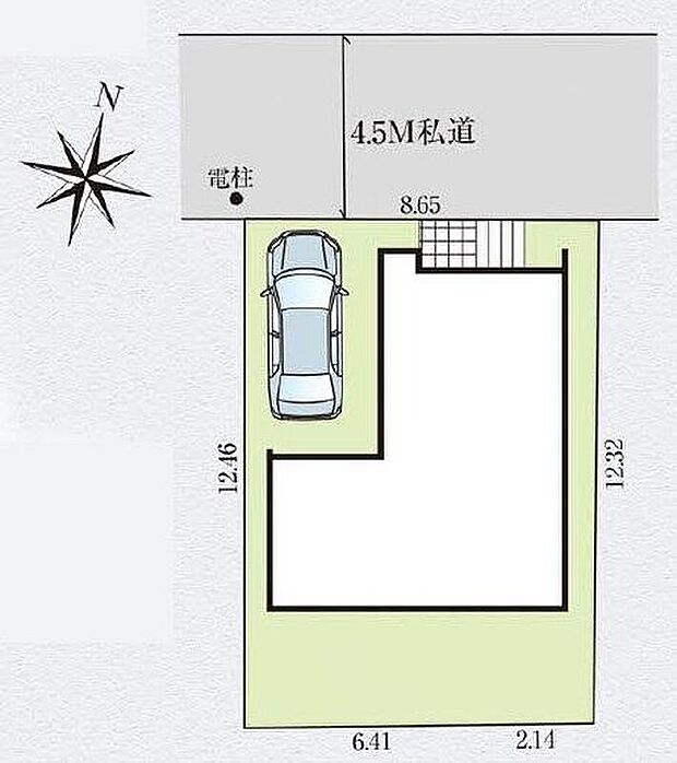 【全体区画図】ゆとりの敷地３２．２坪！教育施設・買い物施設が揃う利便性の高いロケーション！周辺は第一種低層住居専用地域で落ち着いた住環境です。
