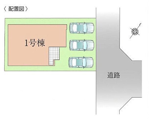 【全体区画図】敷地41.9坪超えのゆとりのお住まい。カースペース並列3台分!来客用の駐車スペースやご家族の自転車置き場としてもお使いいただけます♪周辺は第一種低層住居専用地域で落ち着いた住宅街です。