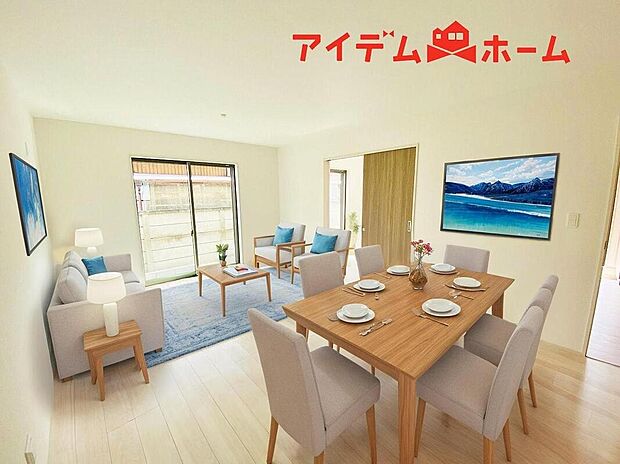 【リビング】本画像はCGで作成されており、実際に現地に家具は置かれておりません。