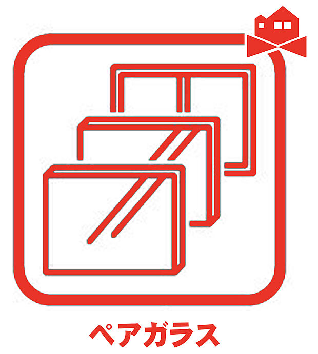 【ペアガラス】収納からガス台・調理台などを一続きにまとめ合わせた使い勝手の良いキッチン。
