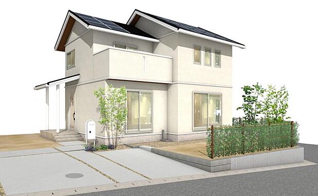 C棟外観※完成予想図(CG)です。形状・色彩・植栽等は実際とは異なる場合があります。建物の色調や質感、外構の植栽等、実際とは異なる場合がありますのでご了承のほど、宜しくお願いいたします。