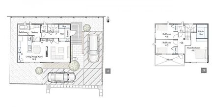 ペットと暮らしたい方向けの家族みんながストレスなく毎日をリラックスして過ごせるプラン。(B棟間取図) 