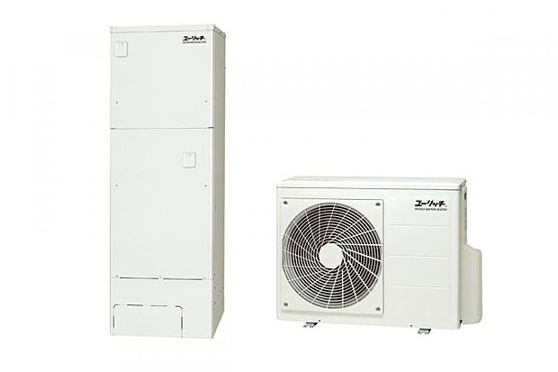 【【推奨設備】エコキュート】空気中の熱も利用してお湯を沸かすエコな給湯器※画像は参考イメージ。メーカー、仕様により形状等が異なります。