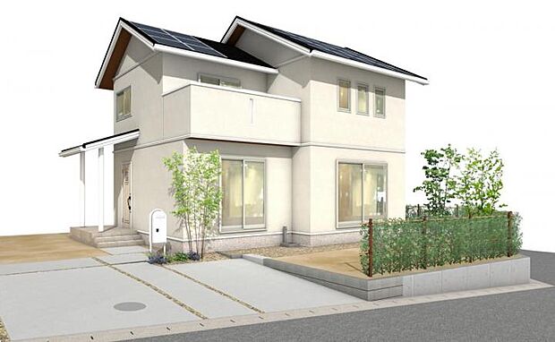 【C棟外観】※完成予想図(CG)です。形状・色彩・植栽等は実際とは異なる場合があります。建物の色調や質感、外構の植栽等、実際とは異なる場合がありますのでご了承のほど、宜しくお願いいたします。