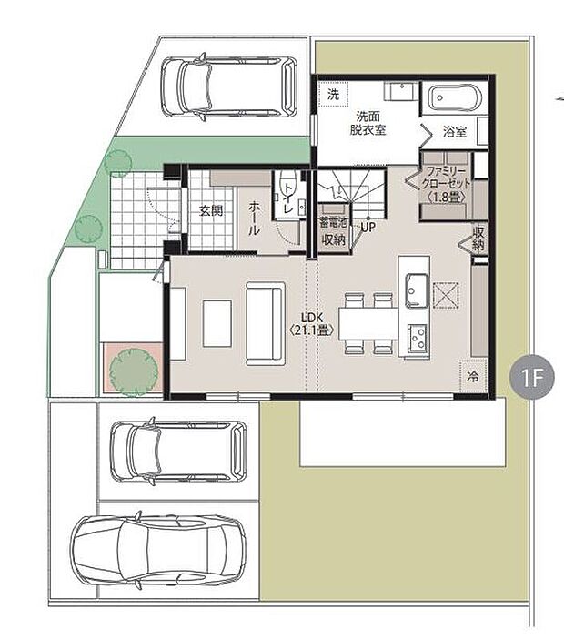配置図兼1階平面図
