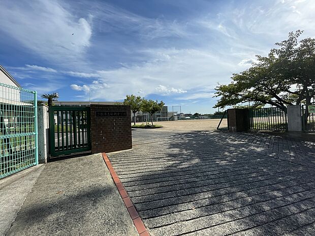 船穂中学校(約1m)