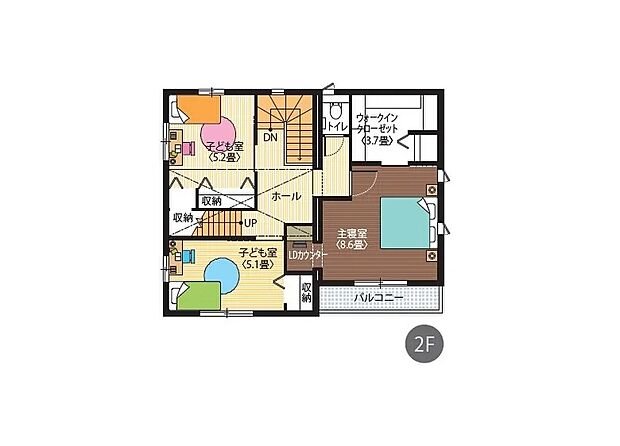 【3LDK+ロフト】※間取りにある家具、調度品、植栽、自動車は価格に含まれません